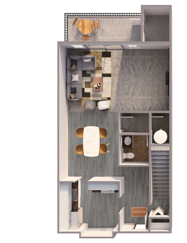 Floor Plan - Two Bedroom 2.5 Ba Oakmont