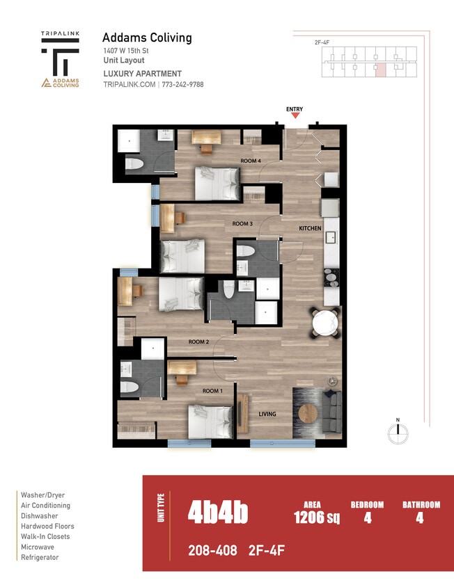 Floor Plan - Unit 408