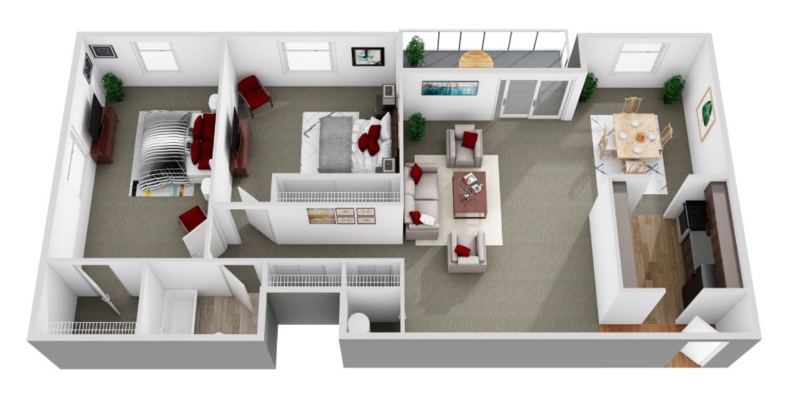 Floor Plan - 2 BR