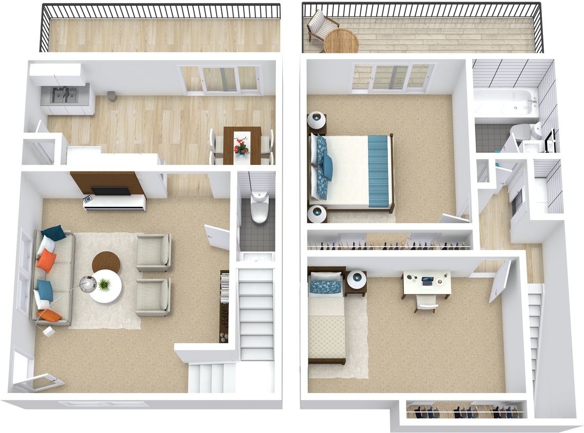 Floor Plan - 2 Bedroom 1.5 Bath