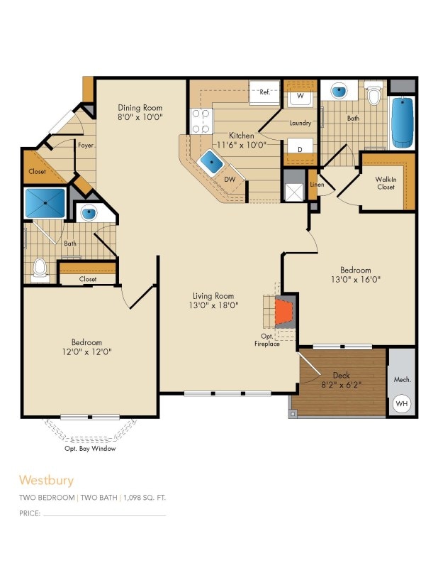 Floor Plan - Westbury with Bay Window