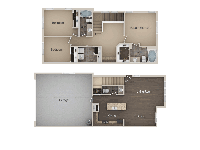 Floor Plan - 3X2.5 TOWNHOME