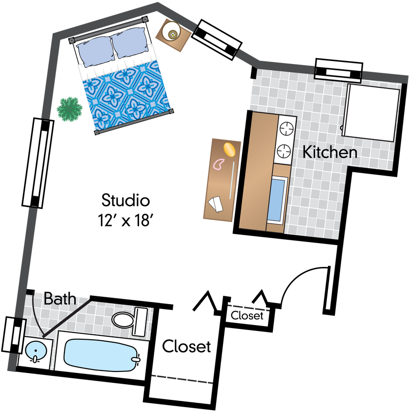 Floor Plan - Studio 01 Tier