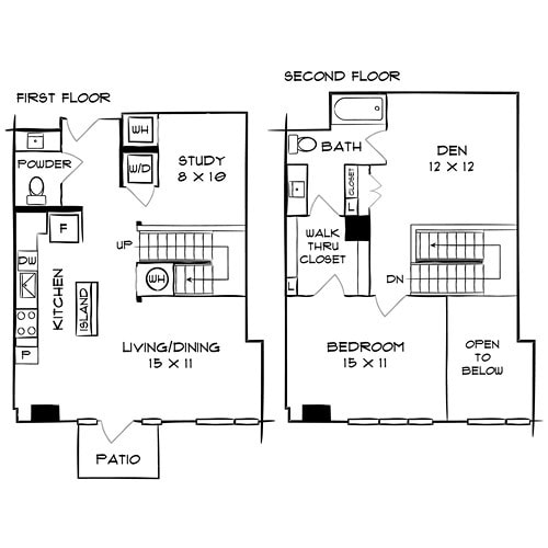 Floor Plan - Design 1L15 Townhome with Den