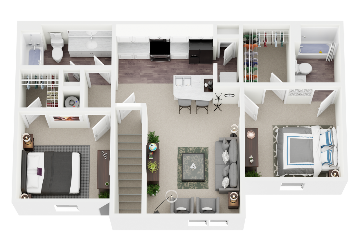Floor Plan - 2 Bed 2 Bath