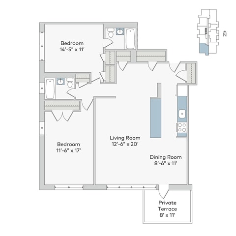 Floor Plan - dor-2bTH