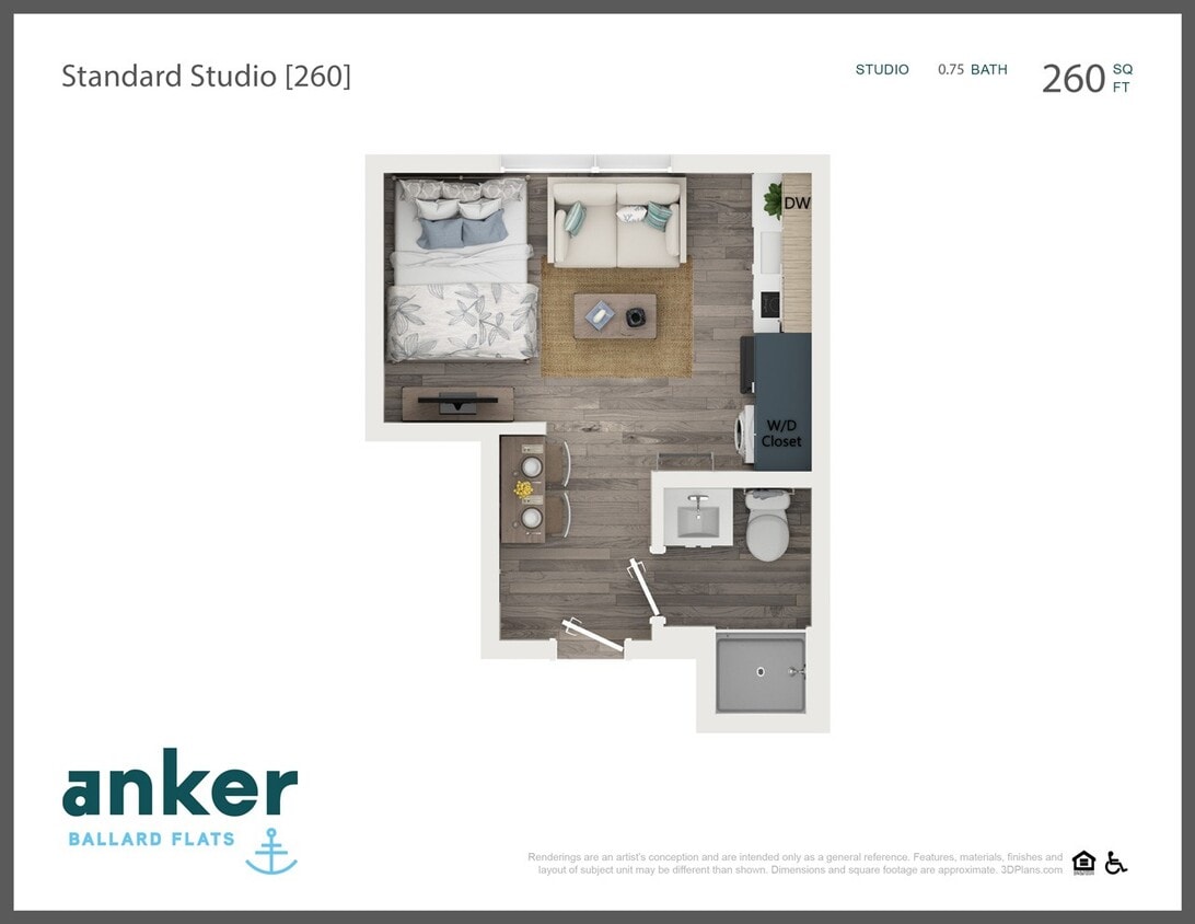Floor Plan - NW Corner Studio