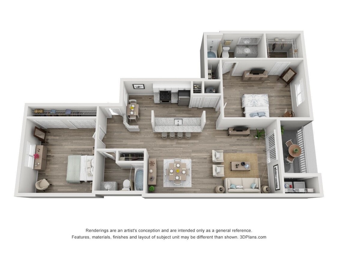 Citation Club - Two Bedroom - Two Bathroom - 2 Beds - 2 Baths - 1336 Sq. ft. - Two Bedroom - Two Bathroom