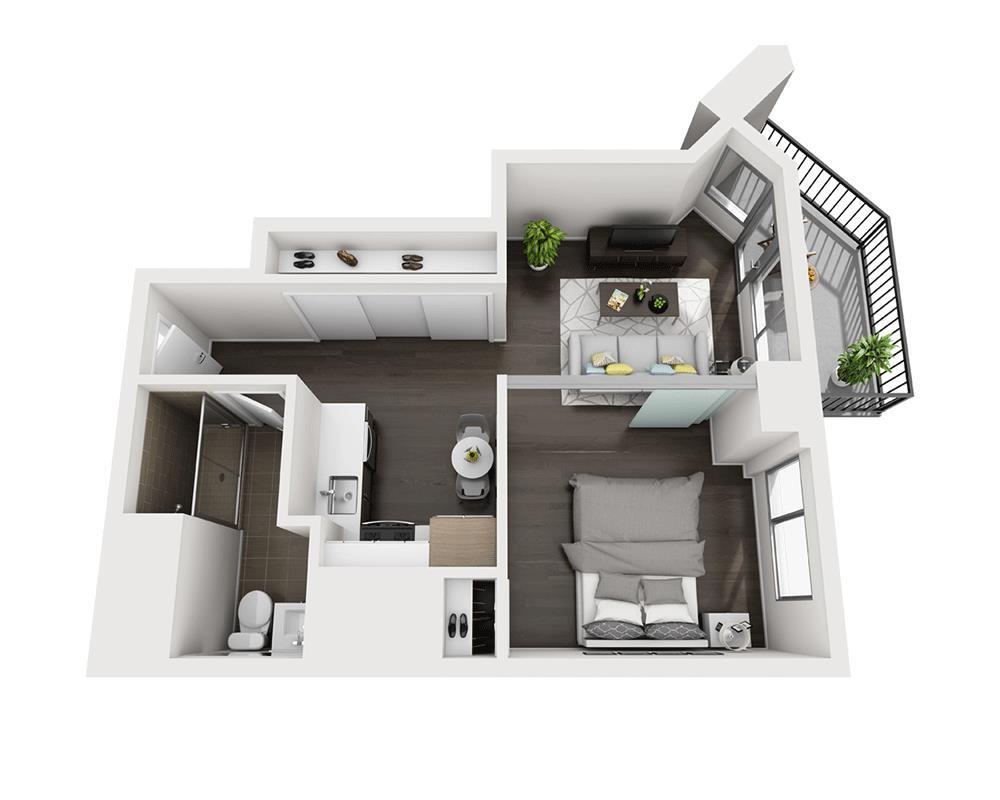 Floor Plan - One Bedroom A1A