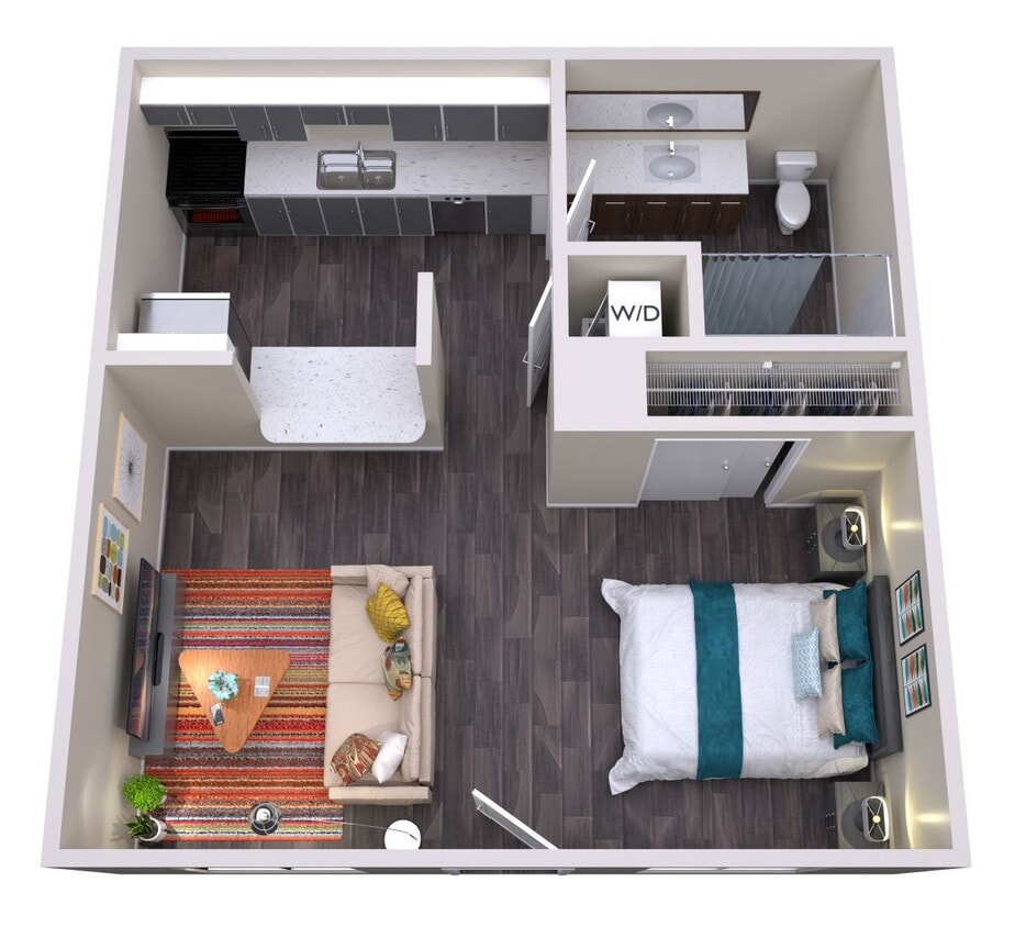 Floor Plan - Studio - Renovated