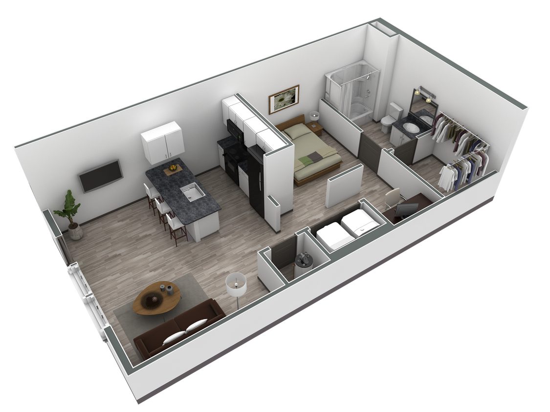 Floor Plan - Studio Retreat Courtyard