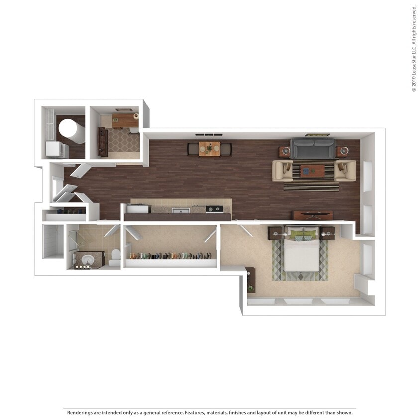Floor Plan - One Bedroom Den