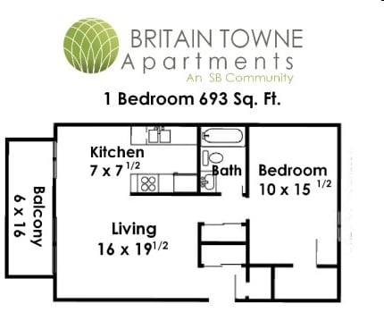 1BR/1BA - 1 Bedroom