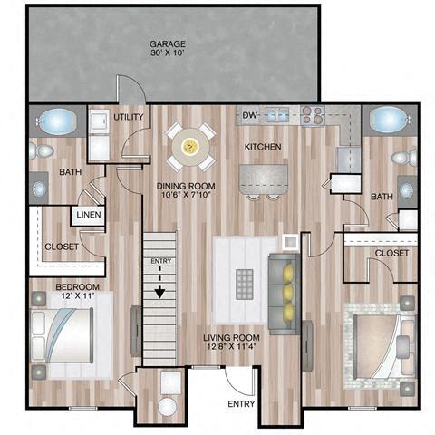 Floor Plan - Firethorn Overlook with Attached Garage