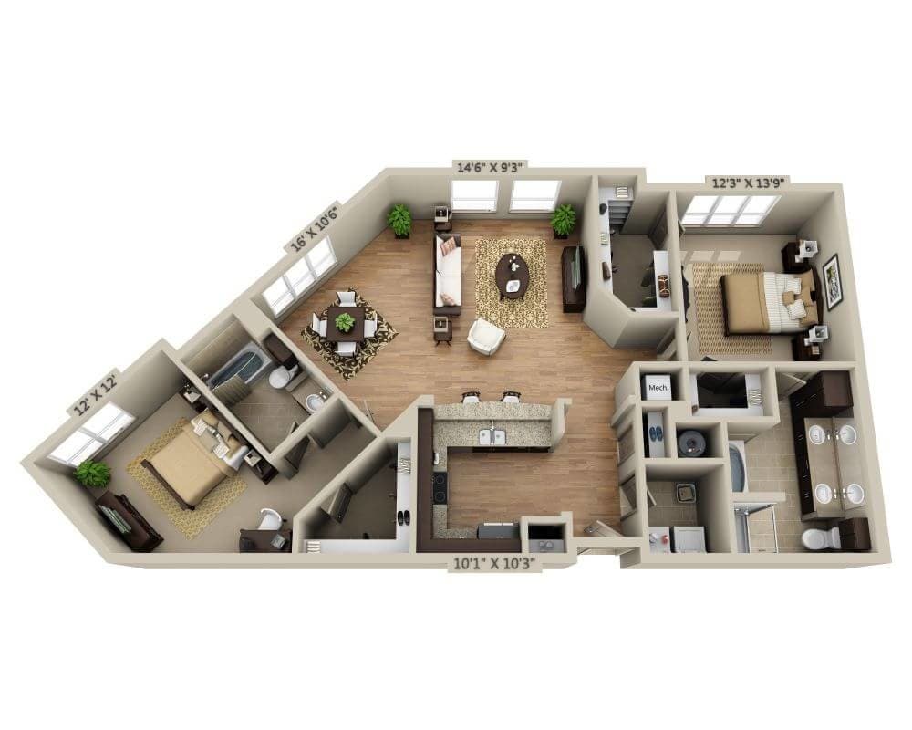 Floor Plan - Plan J (B2C)