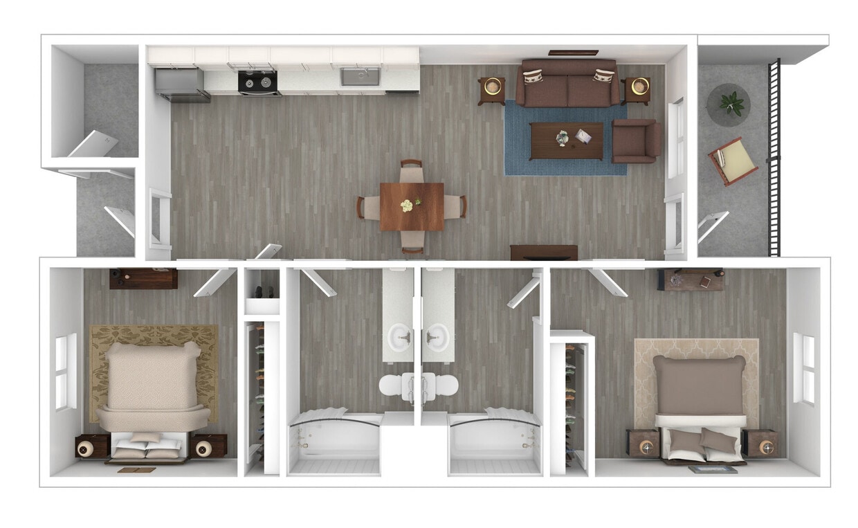 Floor Plan - 2x2