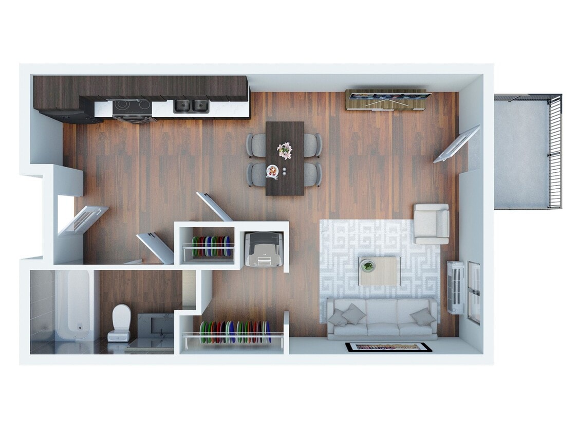 Studio Apartment Floorplan - Studio