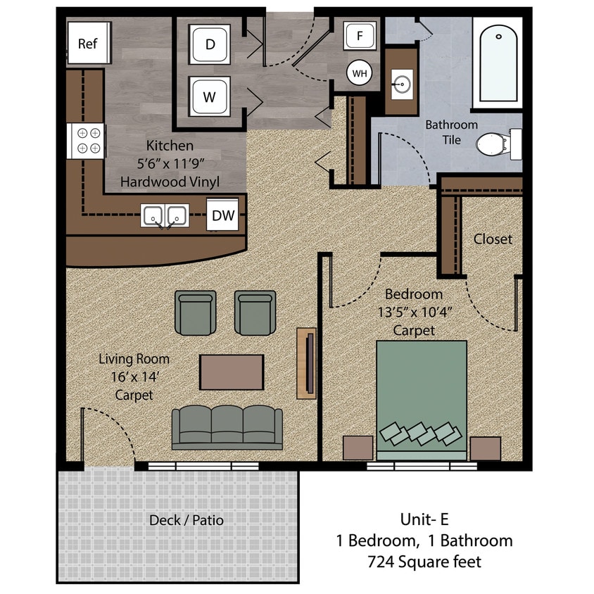 Floor Plan - 1 Bedroom