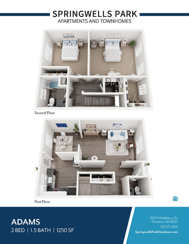 Floor Plan - 2 BED 1.5 BATH PARK