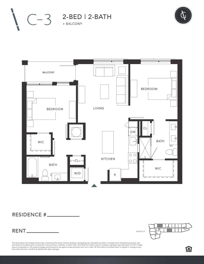 Floor Plan - Two Bedroom - C3