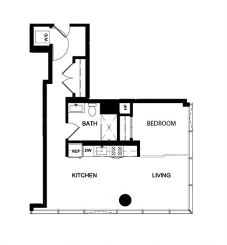 Floor Plan - One Bedroom P