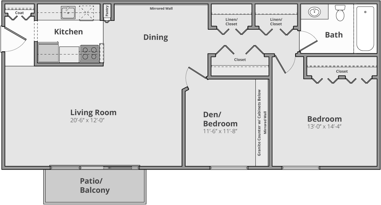 Floor Plan - The Baldwin (w/ Den)