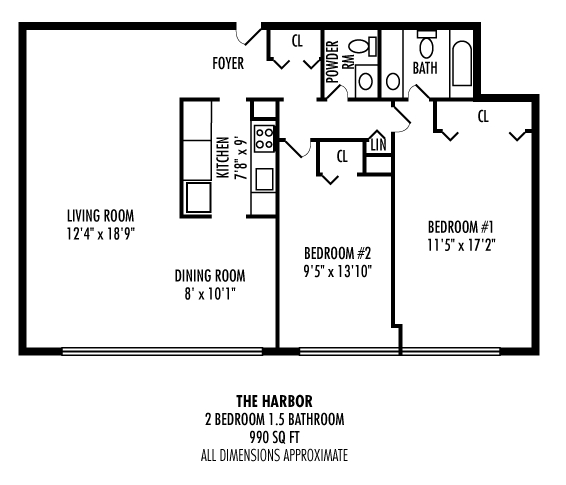 The Harbor - 2Bedroom   1.5Bathroom