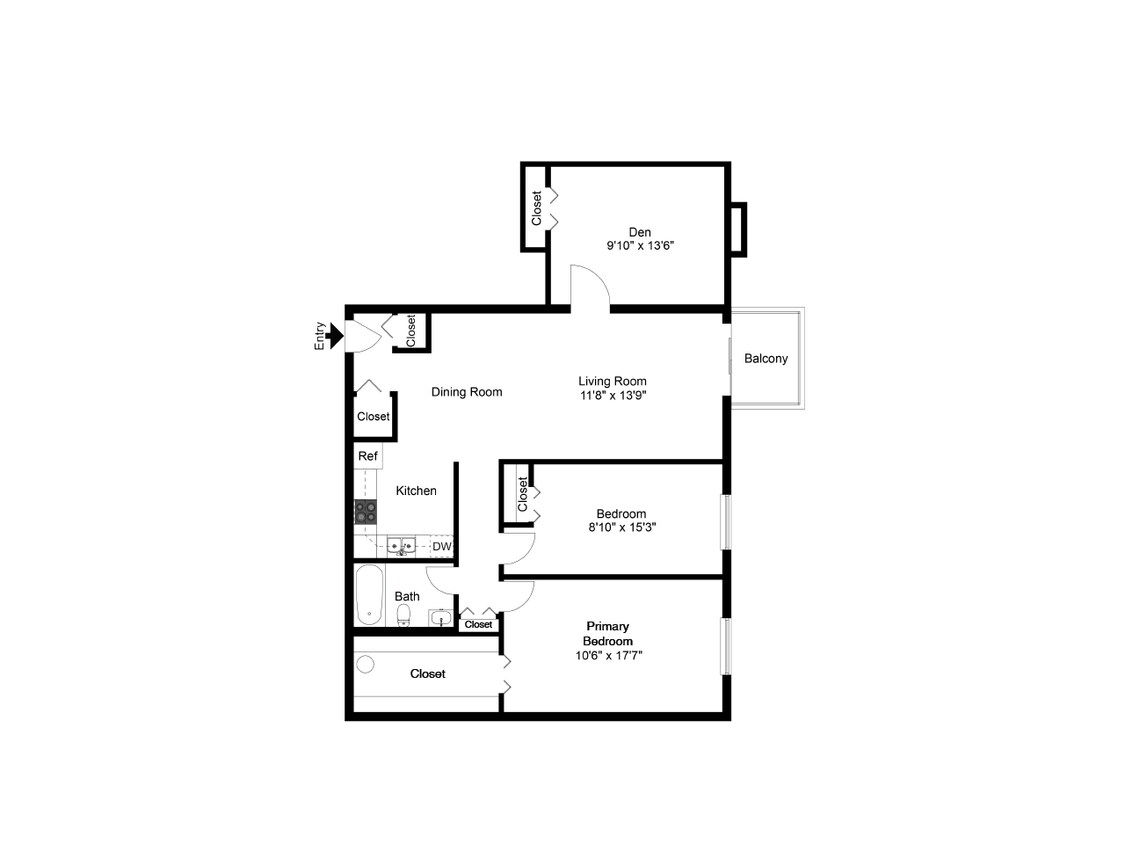 Two Bedroom Den Large - Two Bedroom Den Large
