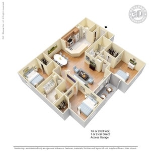 3BR/2BA - 3 Bed 2 Bath 1599 SqFt (1428 Net)