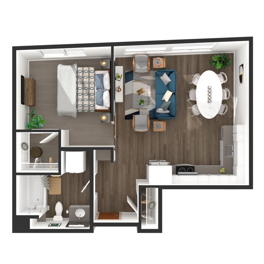 Floor Plan - 1 Bed/1 Bath-A7.1