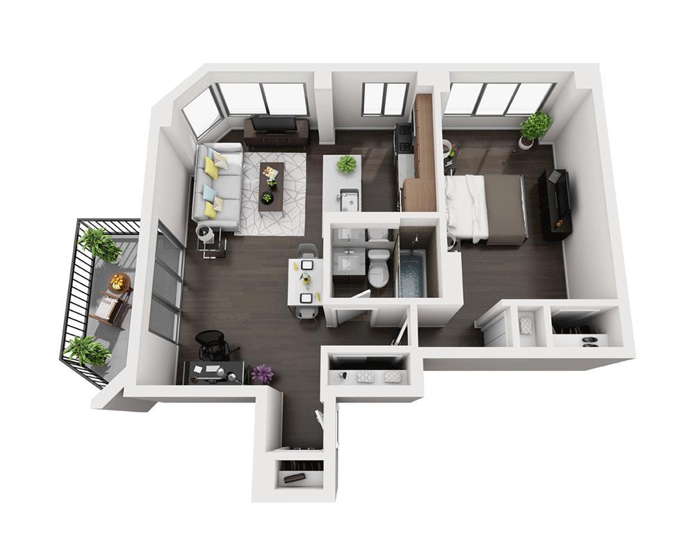 Floor Plan - One Bedroom A1L