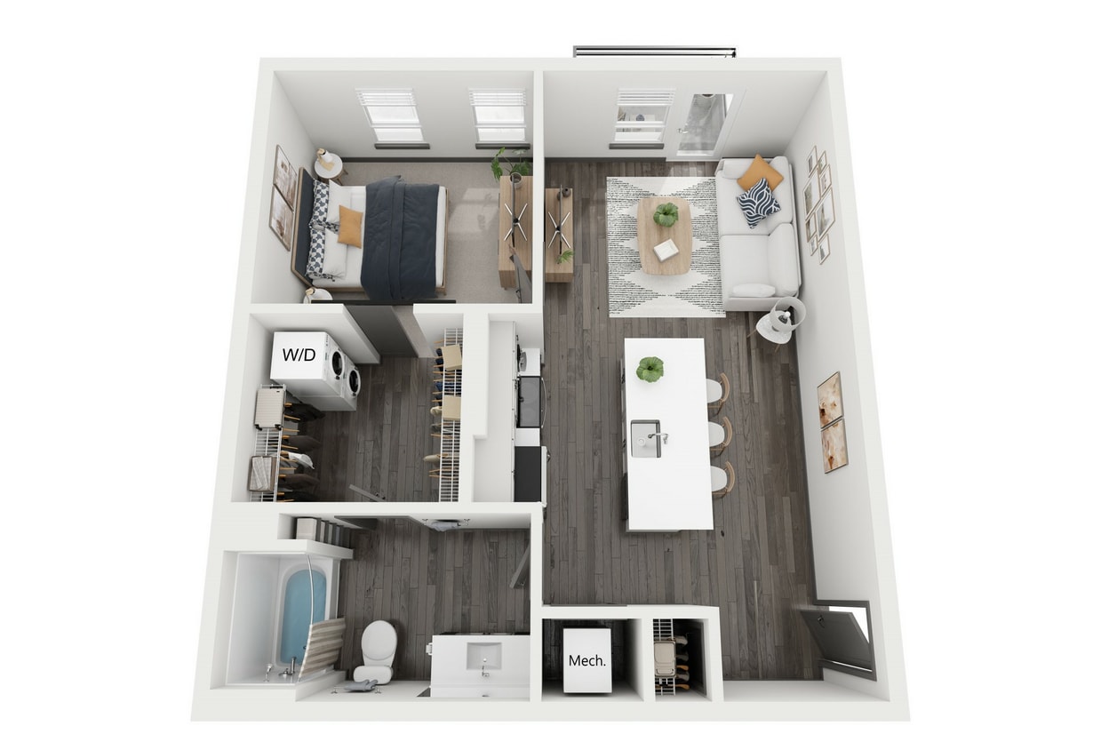 1x1 - Oxford.jpg - One Bedroom/One Bathroom