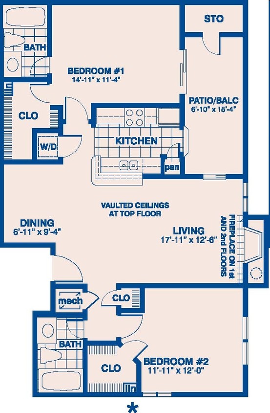 2BR/2BA - Rush