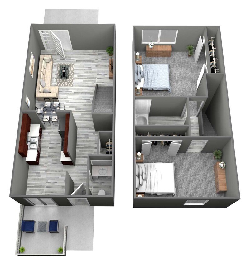 Floor Plan - 2 Bedroom Townhouse