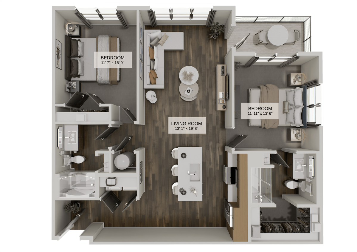 Floor Plan - The Crossroads Grand (B1D)