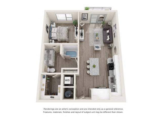 Floor Plan - One-Bedroom (A4)