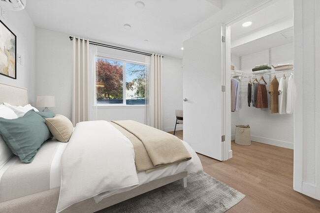 Renovated Package bedroom with hard surface flooring - eaves Pleasanton