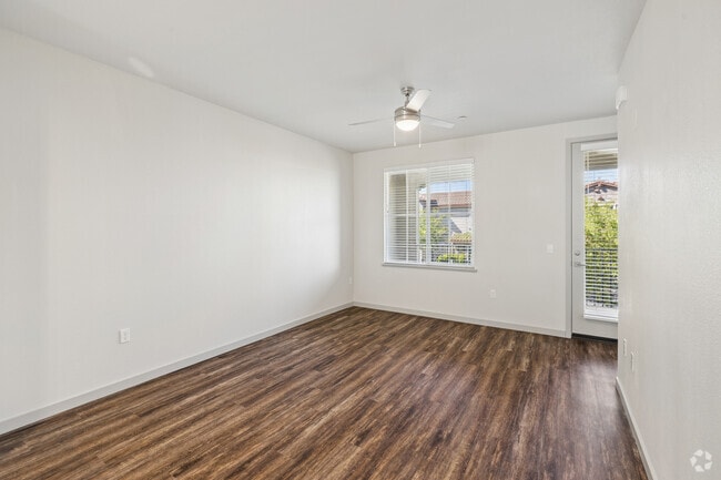 2BR, 2.5BA 1,317SF - Living Room - Campus Oaks Apartments