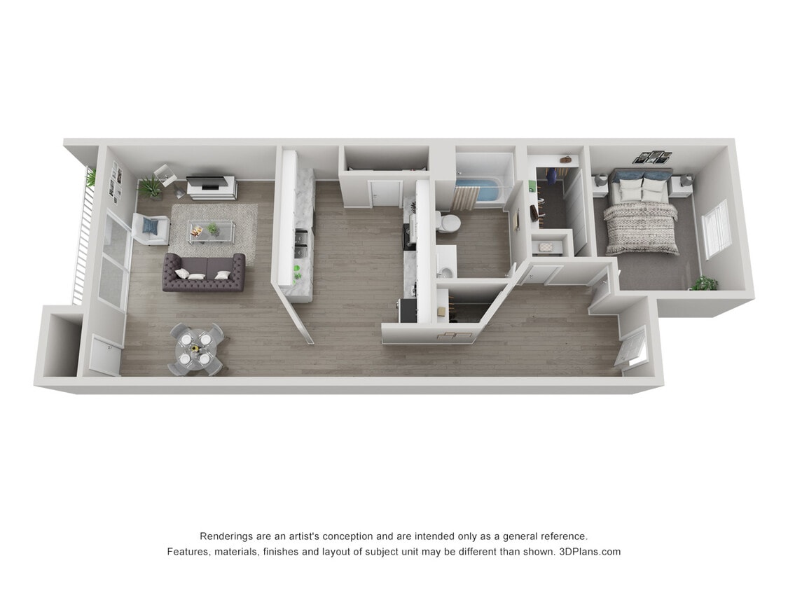 Floor Plan - 1x1 Garden Upgrade Phase III -Call For Avail.