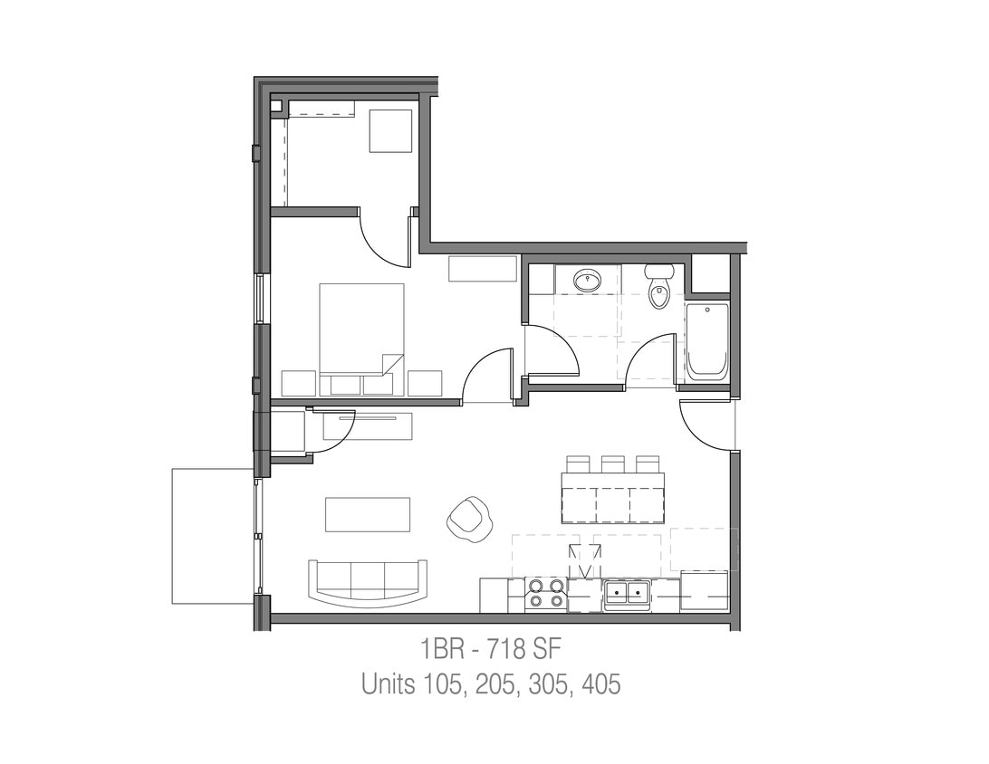 Floor Plan - 1 Bedroom - 05
