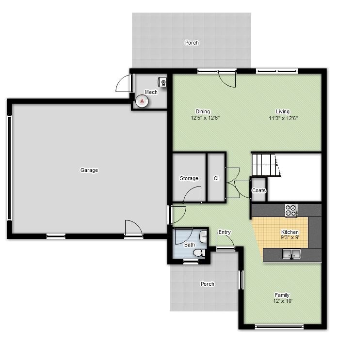 Floor Plan 1st Fl - Patriot Estates (JENL)