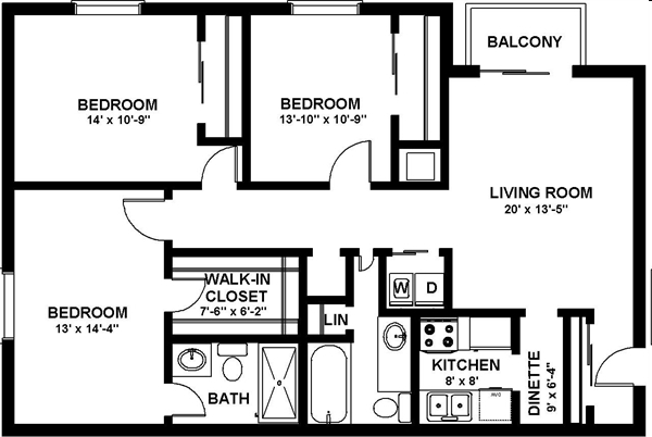 3BR/2BA - Three Bed Two Bath