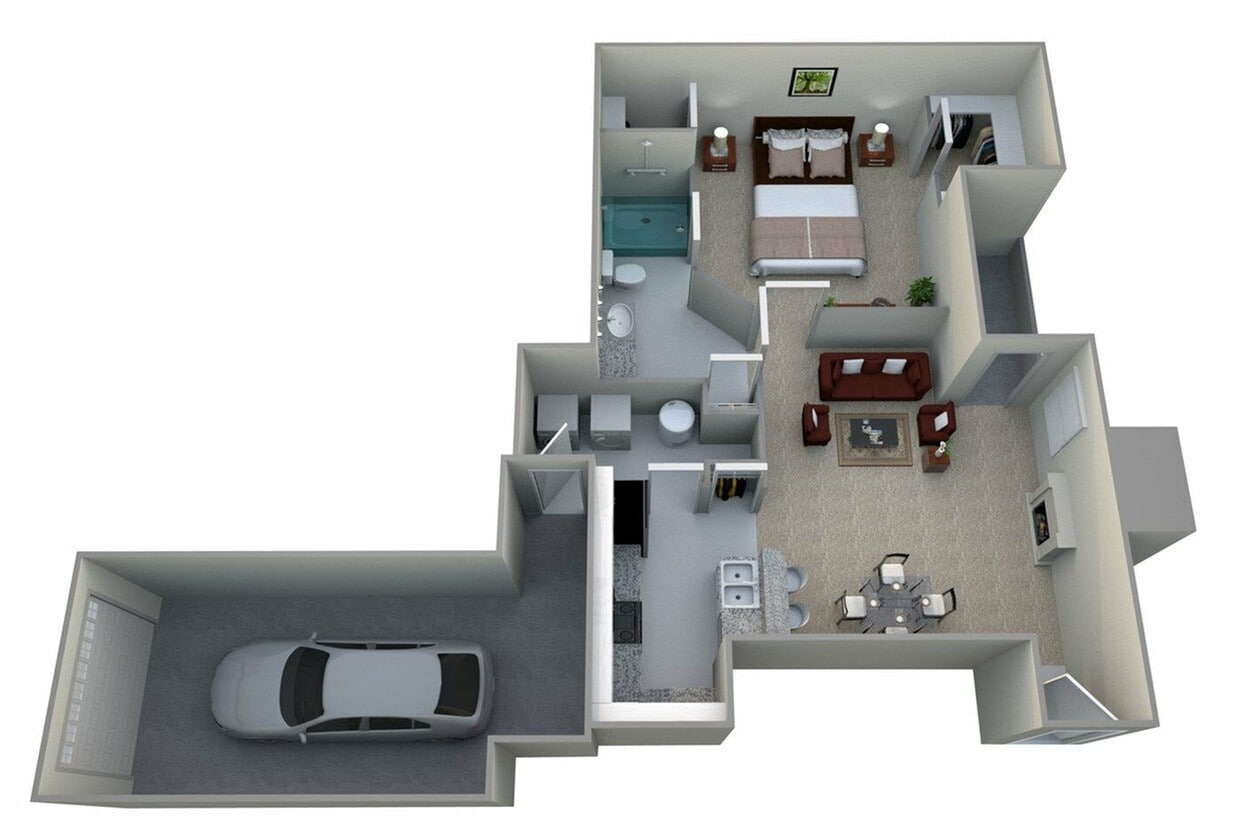 1x1 (900sqft) - Vinery - 1 Bedroom, 1 Bath (900 sqft.)