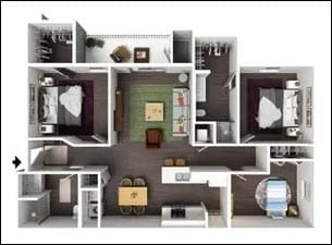 Floor Plan - 3 Bedroom C ADA