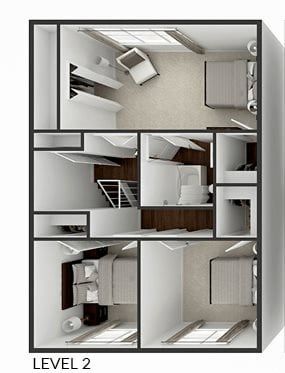 Floor Plan - 3 Bedroom 1.5 Bath 1400 sq ft
