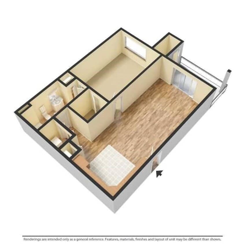 Floor Plan - The Topaz Stone (1BD | 1BA)