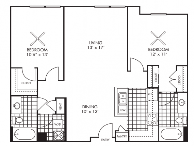 Floor Plan - 2B-P