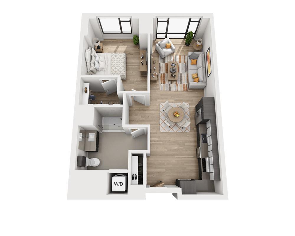 Floor Plan - One Bedroom A1BB