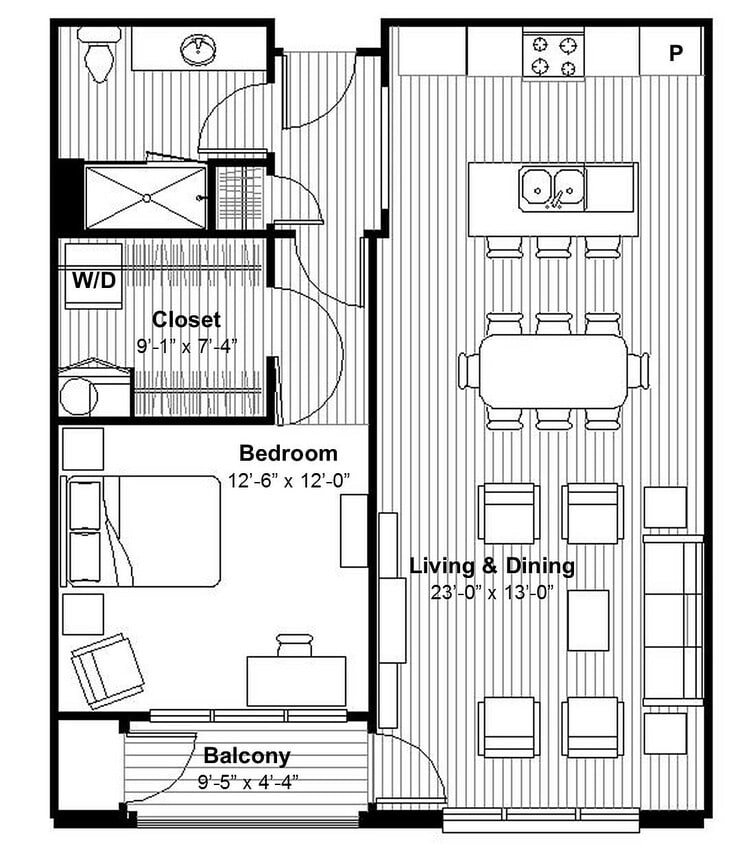 Modern 1 BR + Private Balcony, Spa Shower - Modern 1 BR + Private Balcony, Spa Shower
