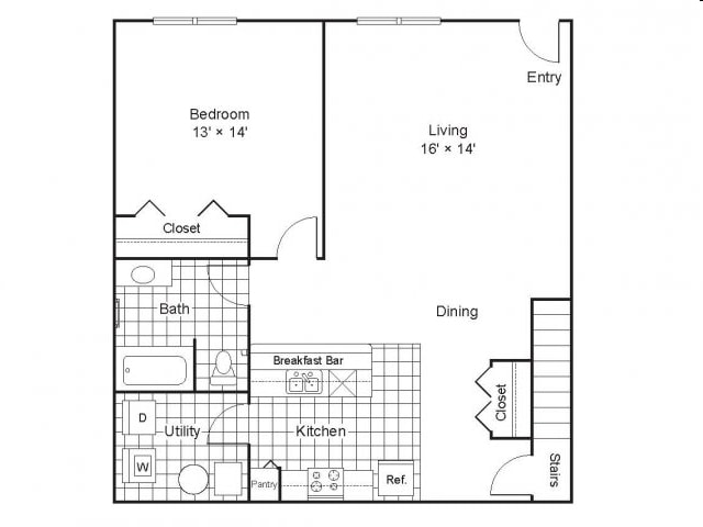 1BR/1BA - Aspen